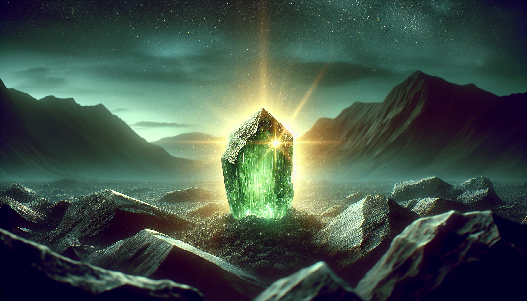 Illustration depicting the rarity of moldavite with limited quantity and high demand
