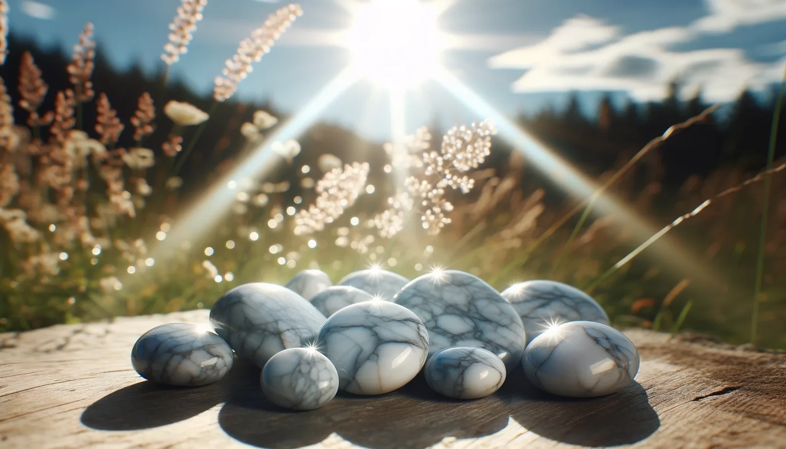 Howlite recharging in the sun