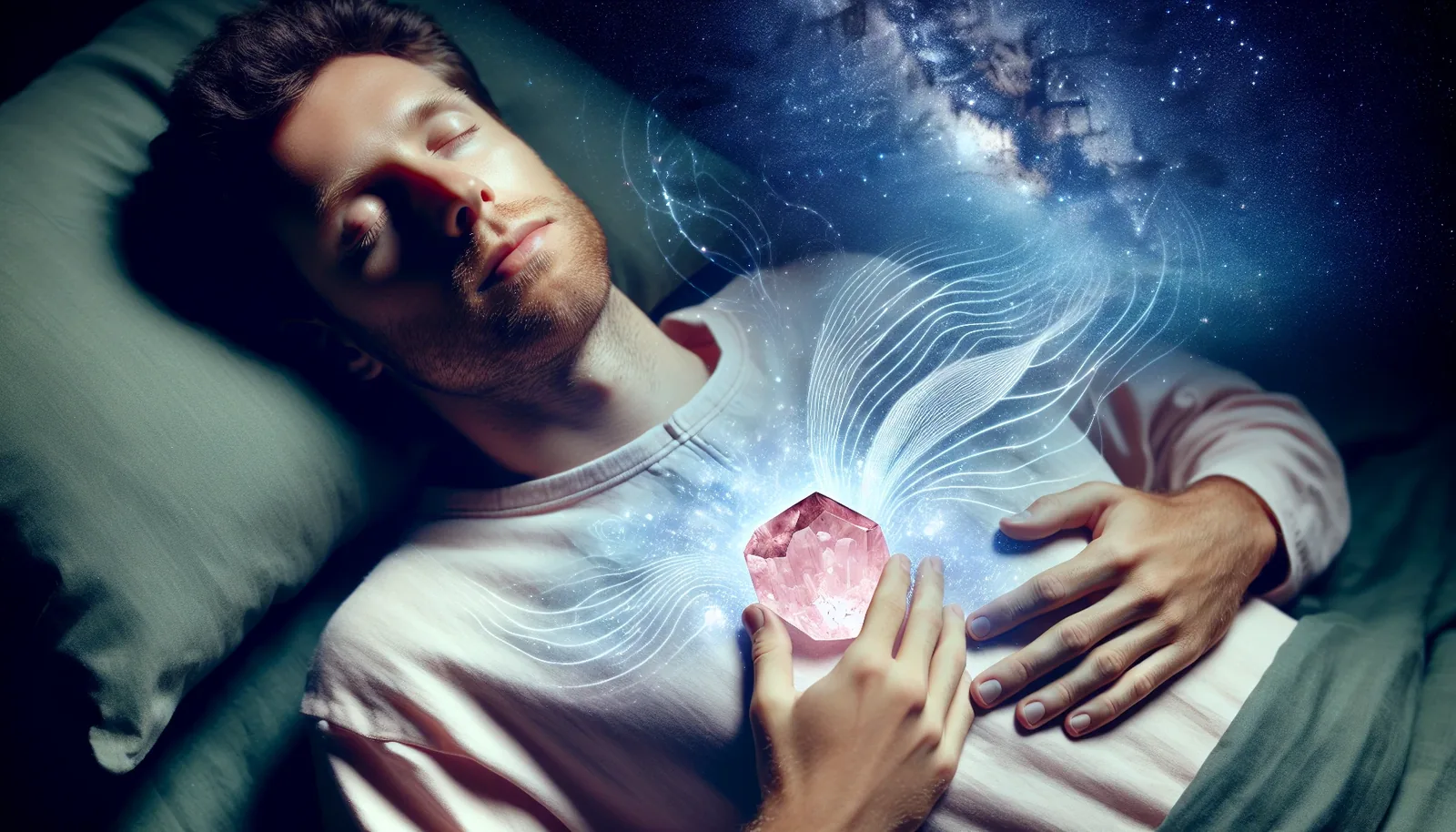 Intention setting with rose quartz illustration