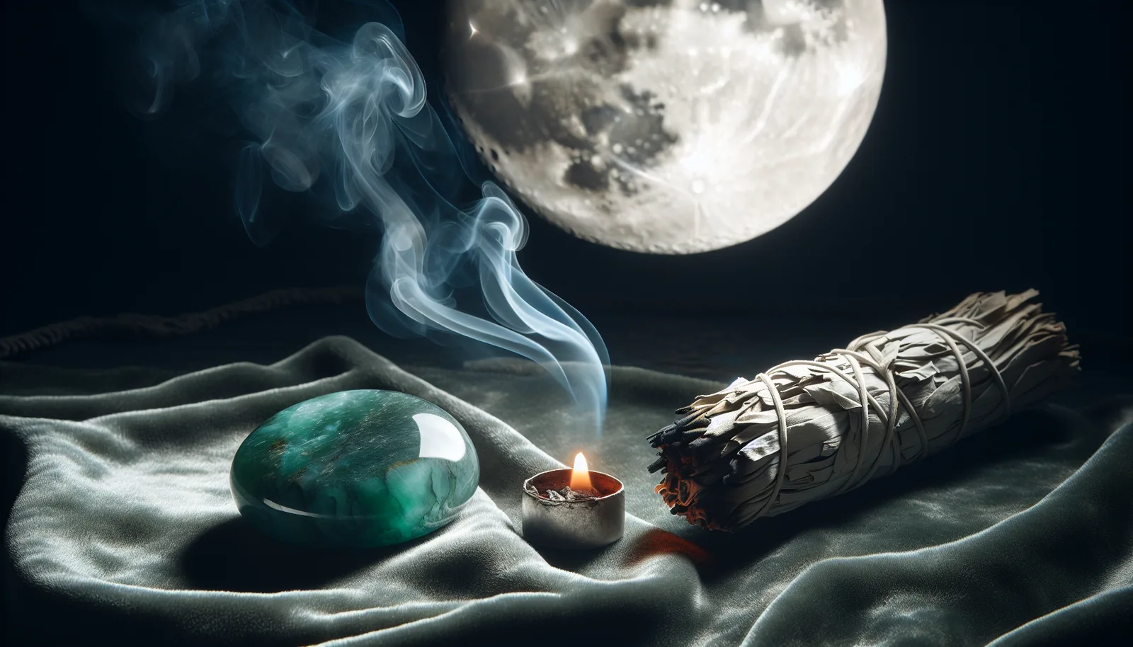 Jade stone being cleansed with alternative techniques