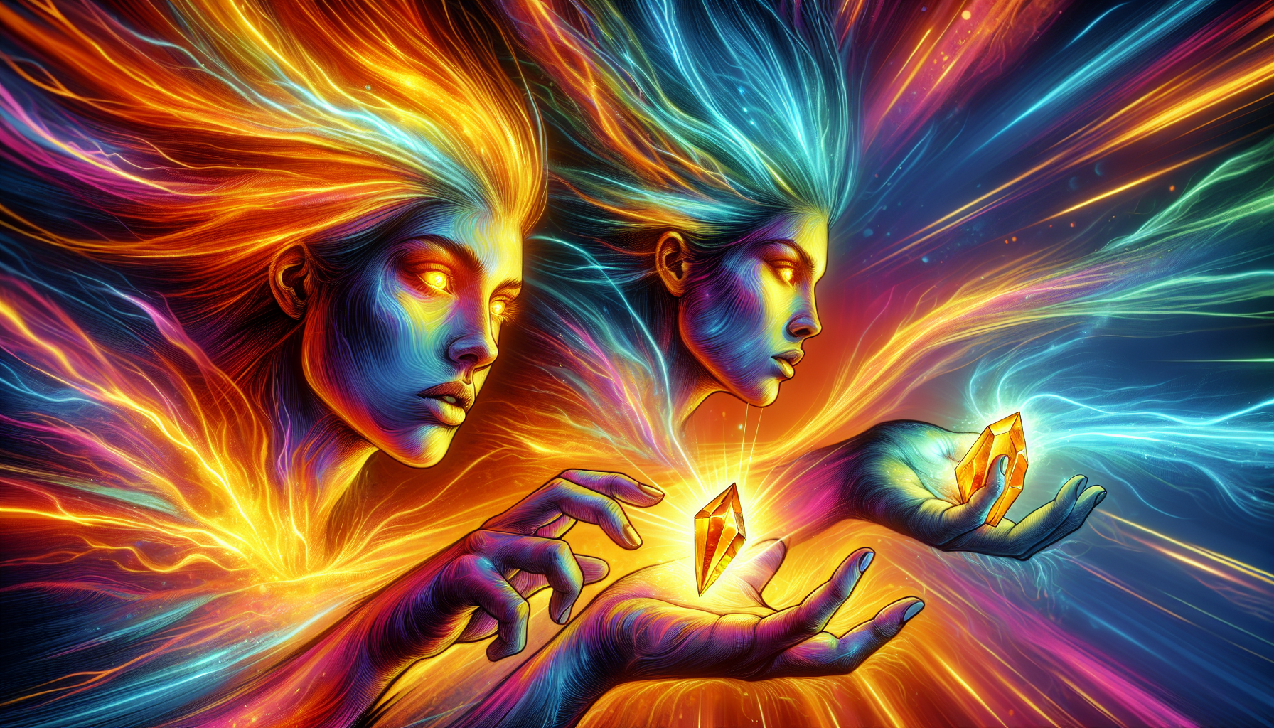 Illustration of high energy individuals