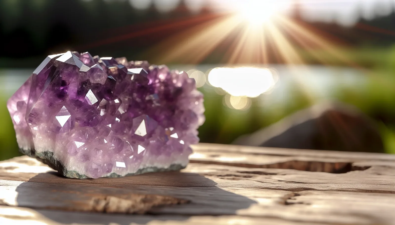 Amethyst under sunlight