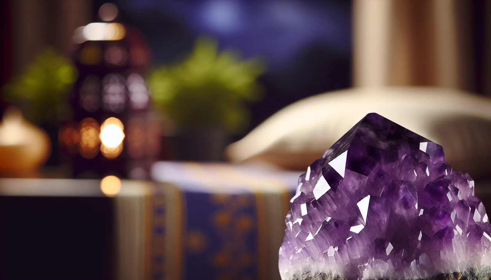 Amethyst crystal and sleep