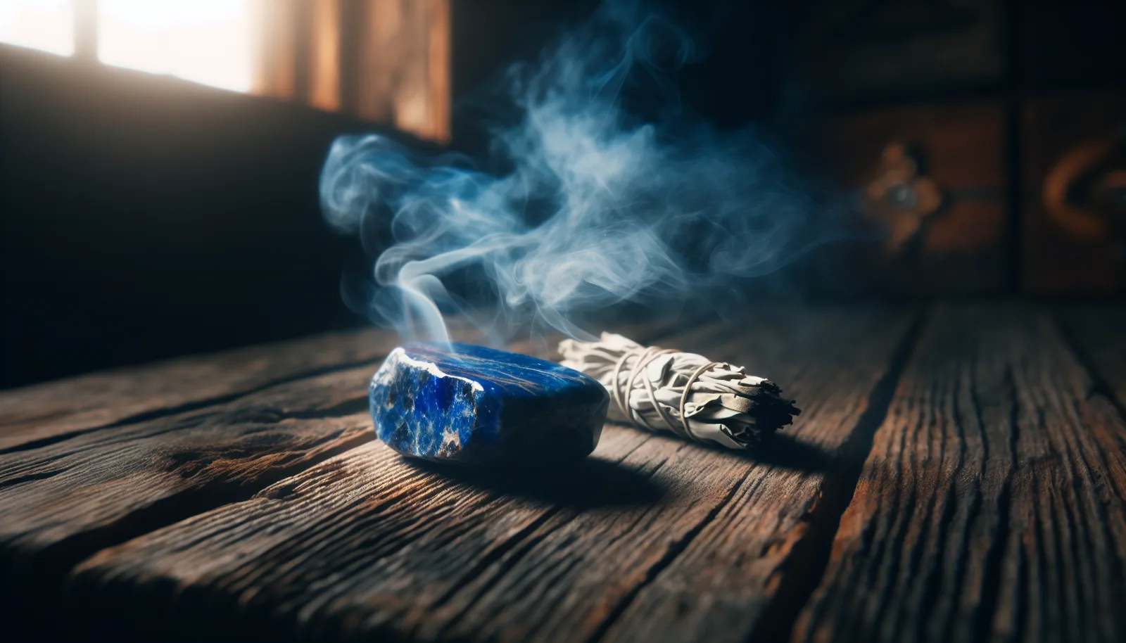Purification of lapis lazuli using smudging