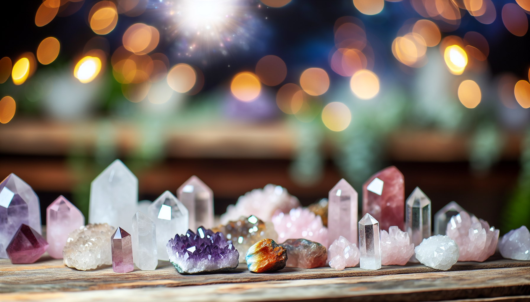 Variety of crystals in a collection