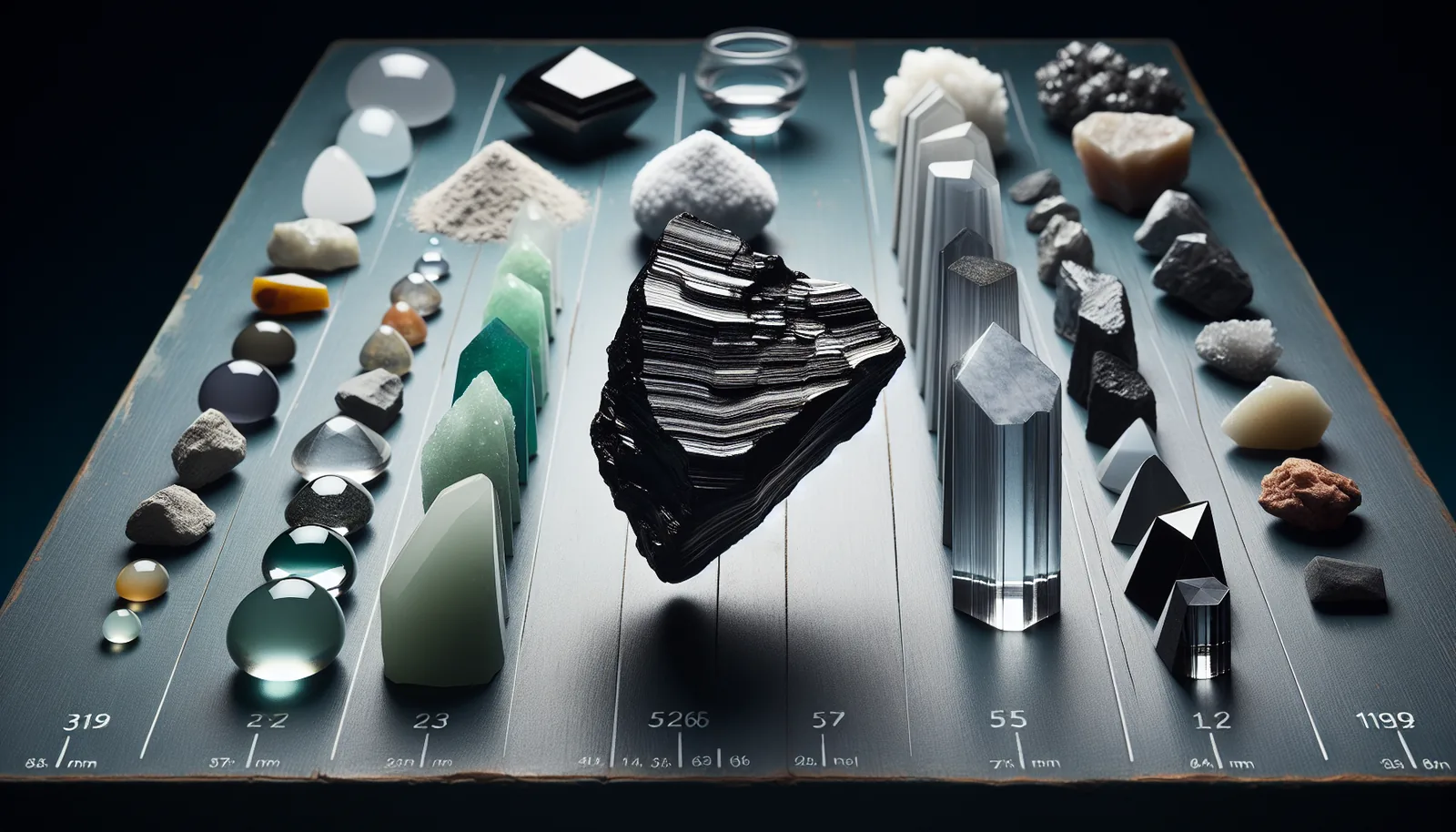 Mohs hardness scale comparison