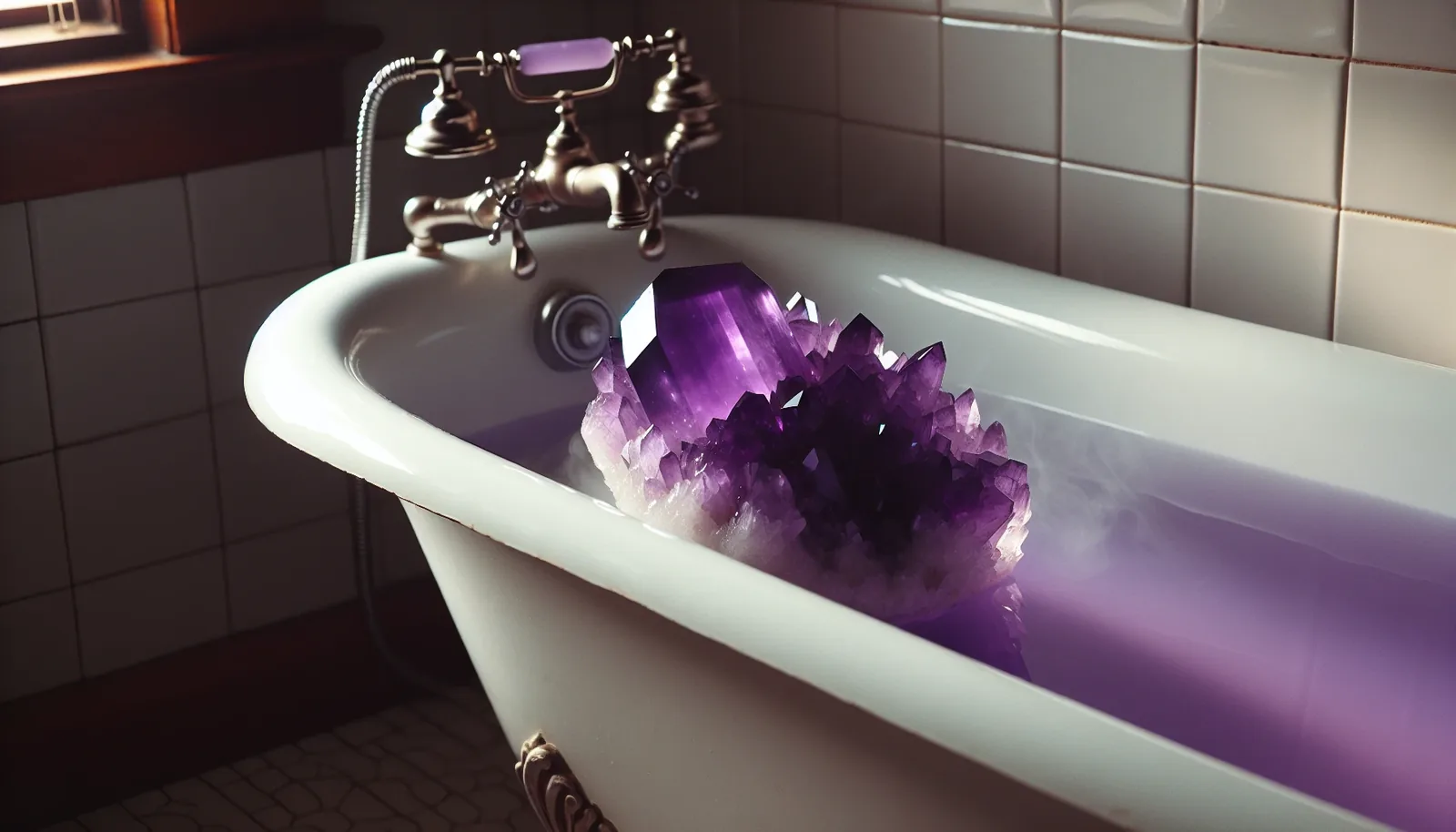 Amethyst in bathwater