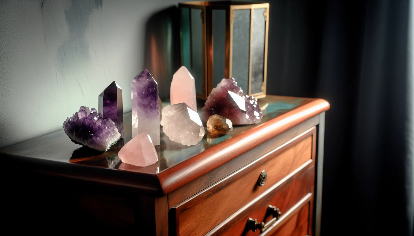 Variety of calming crystals