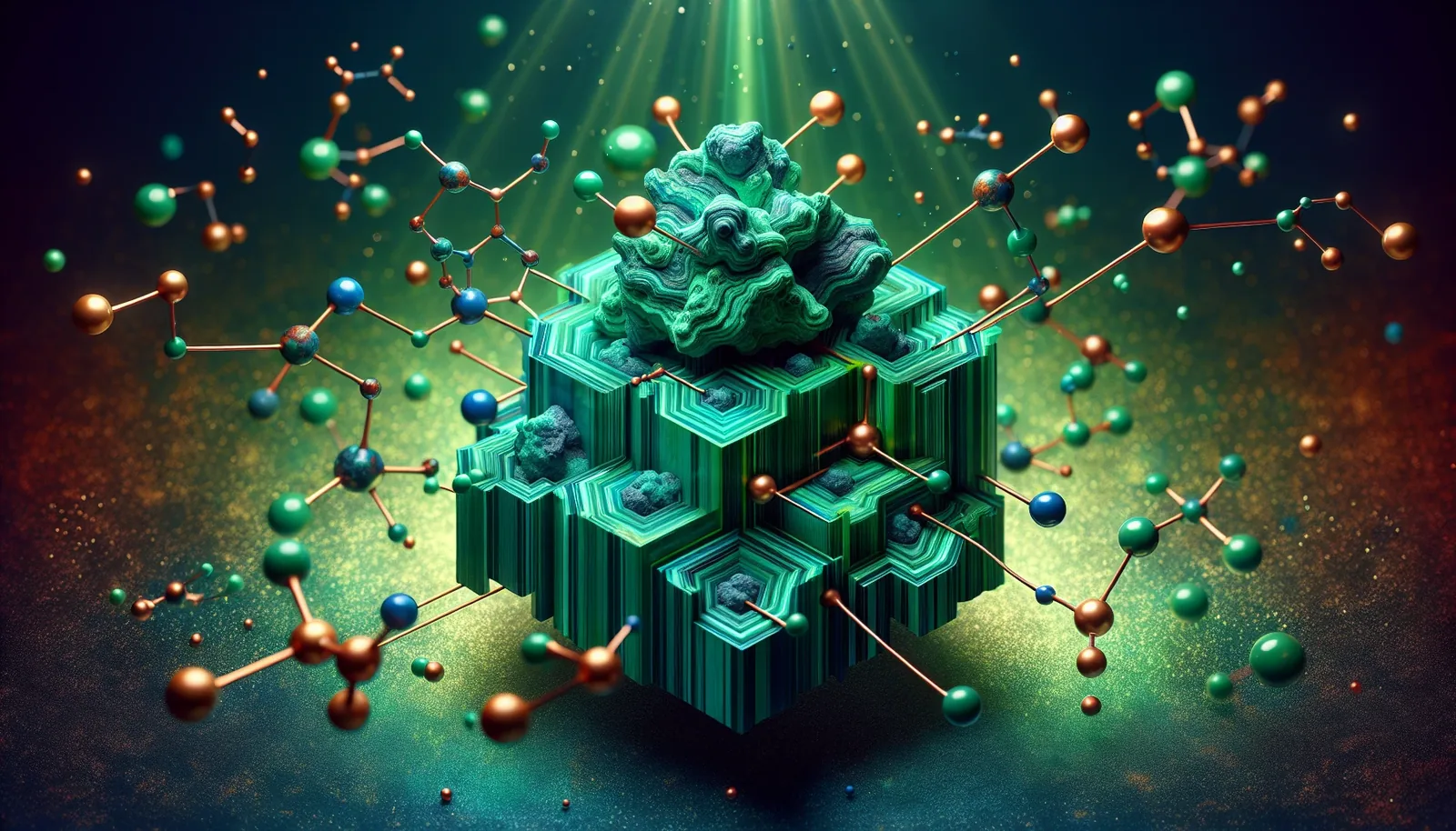 Copper content in malachite