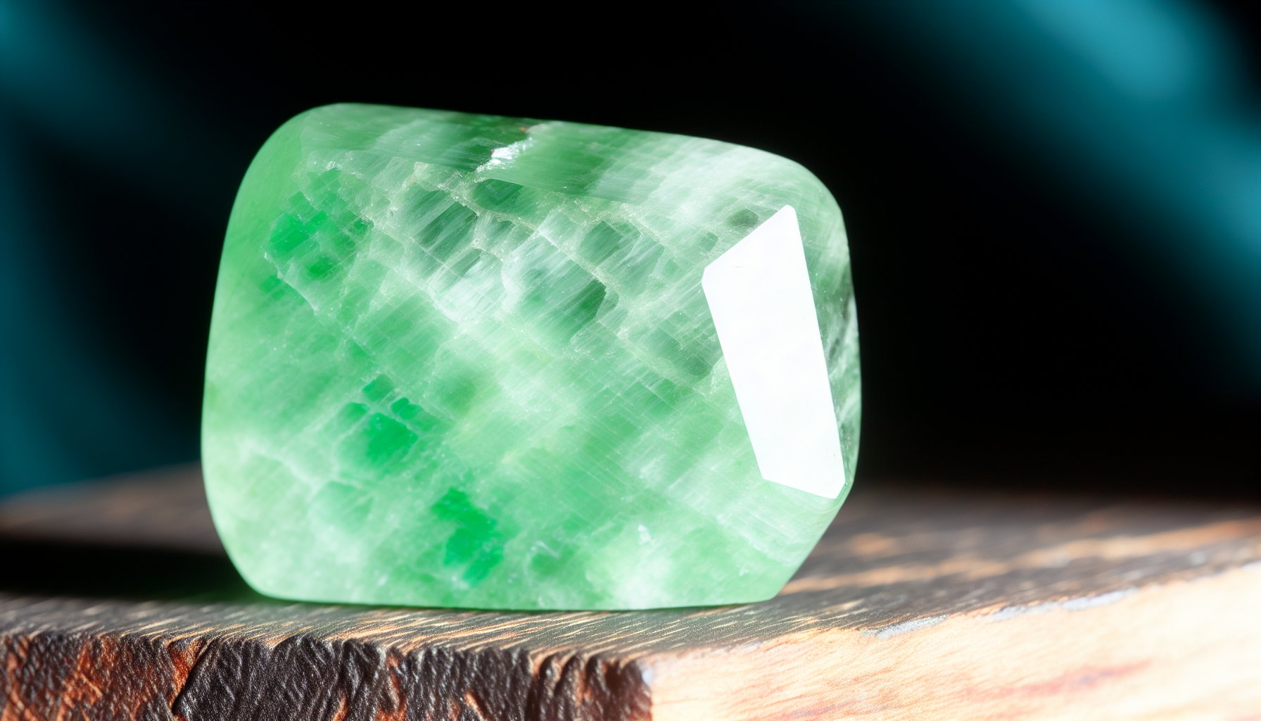 Chrysoprase crystal promoting forgiveness and emotional balance