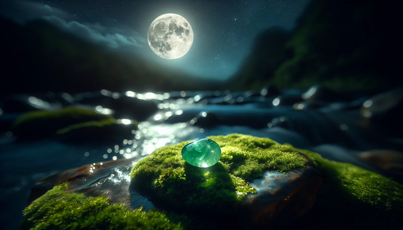 Recharging jade under moonlight