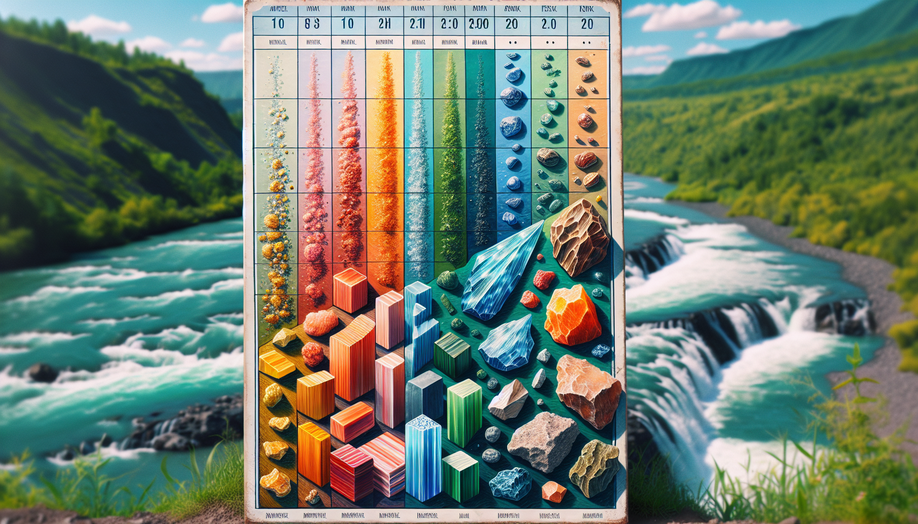 Illustration of Mohs hardness scale