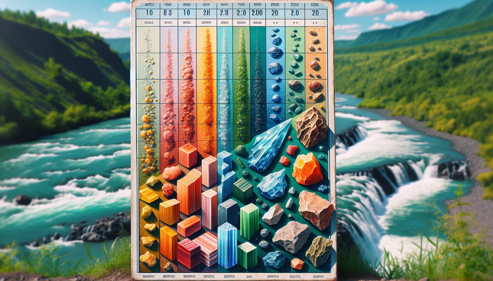 Illustration of Mohs hardness scale