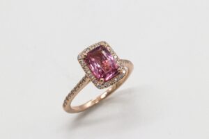 Amethyst crystal ring