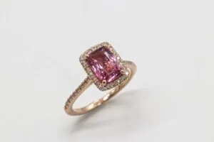 Amethyst crystal ring
